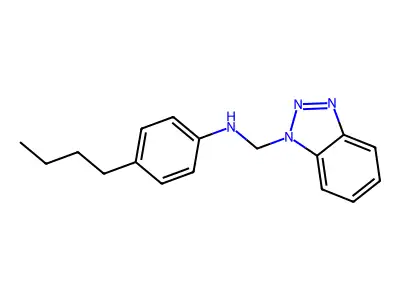 N-(1H-1,2,3-benzotriazol-1-ylmethyl)-4-butylaniline structure