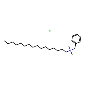 Benzylhexadecyldimethylammonium chloride structure