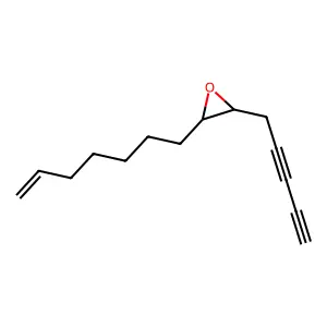 2-Hept-6-enyl-3-penta-2,4-diynyloxirane structure