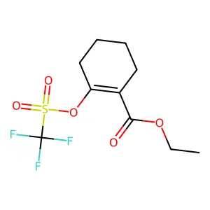 Ethyl 2-(trifluoromethanesulfonyloxy)cyclohex-1-ene-1-carboxylate structure