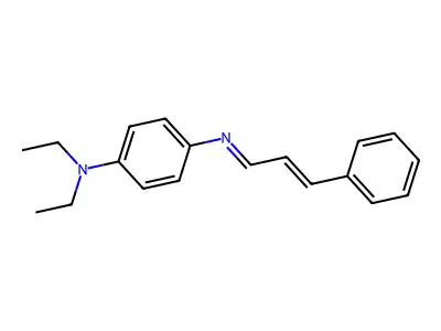 N-Cinnamylidene-N',N'-diethyl-1,4-phenylenediamine structure