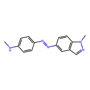 1-Methyl-5-(4-methylaminophenylazo)indazole structure