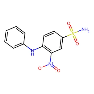 Benzenesulfonamide, 3-nitro-4-(phenylamino)- structure
