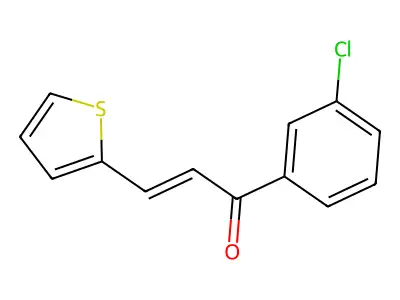 1-(3-Chlorophenyl)-3-(2-thienyl)prop-2-en-1-one structure