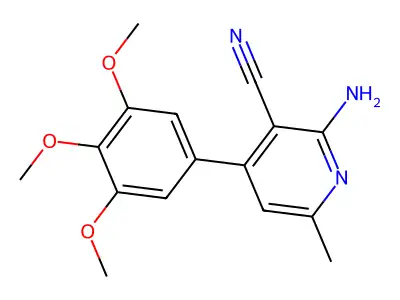 2-Amino-6-methyl-4-(3,4,5-trimethoxyphenyl)pyridine-3-carbonitrile structure