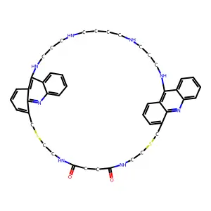 Macrocyclic bisacridine structure