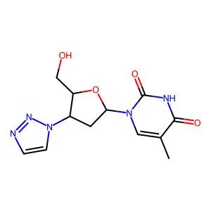 3'-Deoxy-3'-(1,2,3-triazol-1-yl)thymidine structure