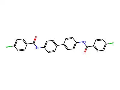 4-chloro-N-[4-[4-[(4-chlorobenzoyl)amino]phenyl]phenyl]benzamide structure