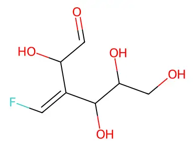 3-(Fluoromethylidene)-2,4,5,6-tetrahydroxyhexanal structure