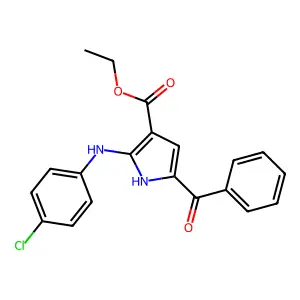 ethyl 5-benzoyl-2-(4-chloroanilino)-1H-pyrrole-3-carboxylate structure