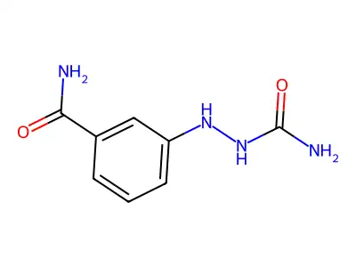 N-{3-[Hydroxy(imino)methyl]phenyl}hydrazinecarboximidic acid structure
