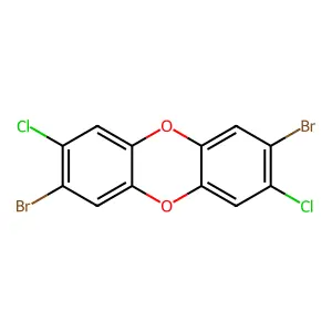 2,7-Dibromo-3,8-dichlorooxanthrene structure
