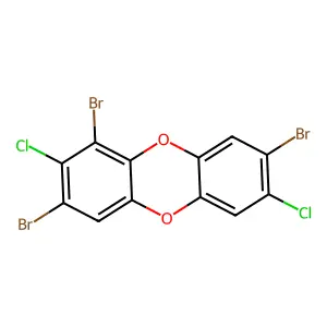 1,3,8-Tribromo-2,7-dichlorooxanthrene structure