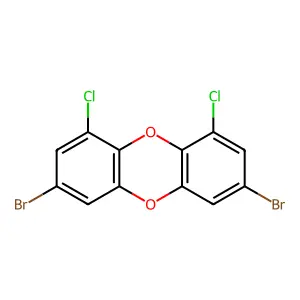 3,7-Dibromo-1,9-dichlorooxanthrene structure