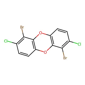 1,6-Dibromo-2,7-dichlorooxanthrene structure