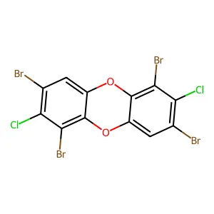 1,3,6,8-Tetrabromo-2,7-dichlorooxanthrene structure