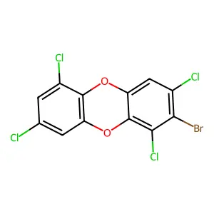 2-Bromo-1,3,6,8-tetrachlorooxanthrene structure