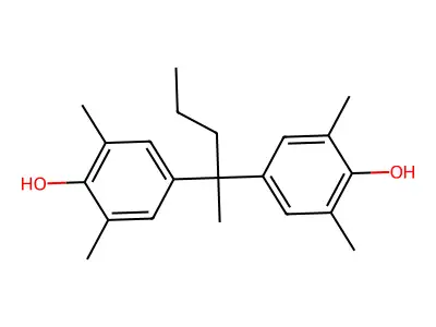 4,4'-(Pentane-2,2-diyl)bis(2,6-dimethylphenol) structure