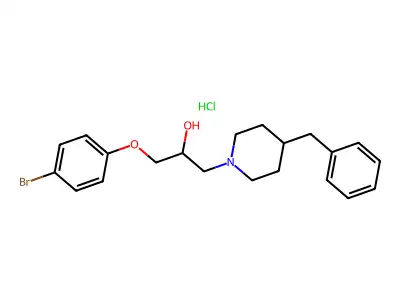 1-(4-Benzylpiperidin-1-yl)-3-(4-bromophenoxy)propan-2-ol hydrochloride structure