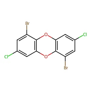 Dibenzo-p-dioxin, 1,6-dibromo-3,8-dichloro- structure