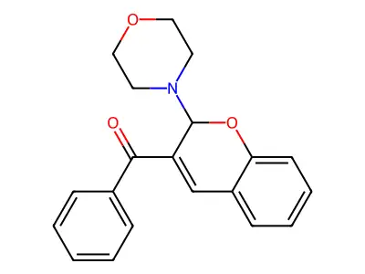 Methanone, (2-(4-morpholinyl)-2H-1-benzopyran-3-yl)phenyl- structure