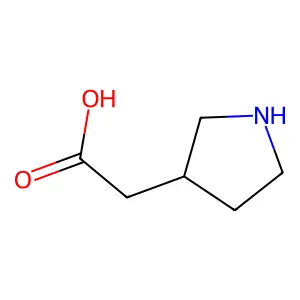 (S)-2-(Pyrrolidin-3-yl)acetic acid structure