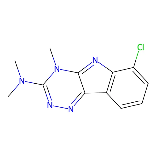 4H-1,2,4-Triazino(5,6-b)indol-3-amine, 6-chloro-N,N,4-trimethyl- structure