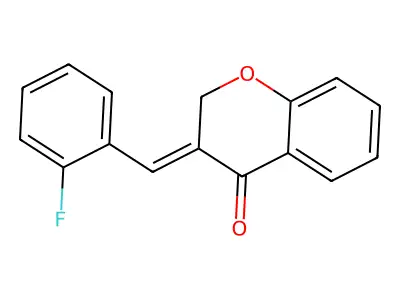 3-[(2-fluorophenyl)methylidene]-3,4-dihydro-2H-1-benzopyran-4-one structure