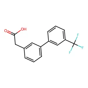 2-(3'-(Trifluoromethyl)-[1,1'-biphenyl]-3-yl)acetic acid structure