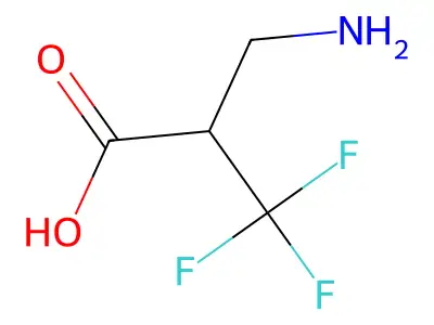 2-(Aminomethyl)-3,3,3-trifluoropropanoic acid structure