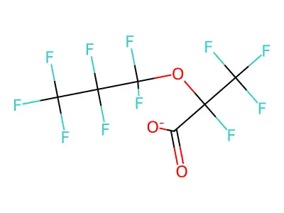 2,3,3,3-Tetrafluoro-2-(heptafluoropropoxy)propanoate structure