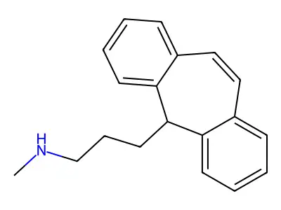3-(5H-dibenzo[a,d][7]annulen-5-yl)-N-methylpropan-1-aminium chloride structure
