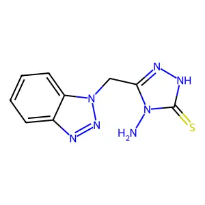 4-Amino-5-(1H-1,2,3-benzotriazol-1-ylmethyl)-4H-1,2,4-triazole-3-thiol structure
