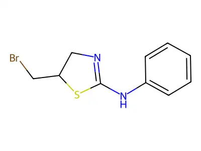 5-(bromomethyl)-N-phenyl-4,5-dihydro-1,3-thiazol-2-amine structure