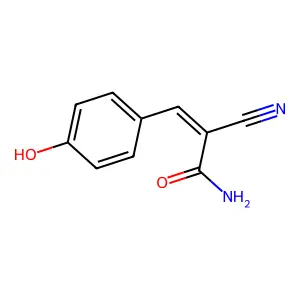 2-Propenamide, 2-cyano-3-(4-hydroxyphenyl)-, (2E)- structure