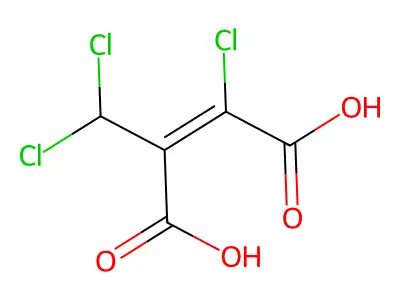 2-Chloro-3-(dichloromethyl)but-2-enedioic acid structure