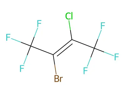 2-Bromo-3-chlorohexafluoro-2-butene structure