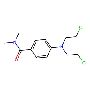 Benzamide, 4-(bis(2-chloroethyl)amino)-N,N-dimethyl- structure