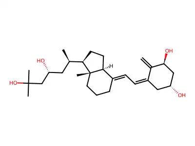 (23R)-1alpha,23,25-trihydroxyvitamin D3 / (23R)-1alpha,23,25-trihydroxycholecalciferol structure