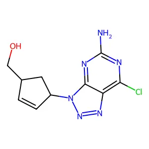 [4-(5-Amino-7-chlorotriazolo[4,5-d]pyrimidin-3-yl)cyclopent-2-en-1-yl]methanol structure