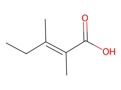 2,3-Dimethyl-2-pentenoic acid structure