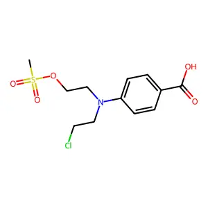 4-((2-Chloroethyl) (2-mesyloxyethyl)amino)benzoic acid structure