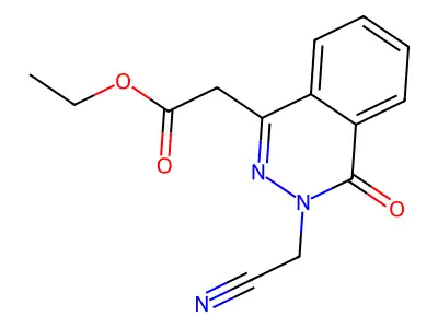 Ethyl (3-cyanomethyl-3,4-dihydro-4-oxophthalazin-1-yl)acetate structure