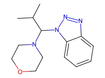 1-[2-Methyl-1-(morpholin-4-yl)propyl]-1H-1,2,3-benzotriazole structure