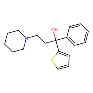 1-Piperidinepropanol, alpha-phenyl-alpha-(2-thienyl)- structure