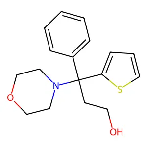 3-(Morpholin-4-yl)-3-phenyl-3-(thiophen-2-yl)propan-1-ol structure