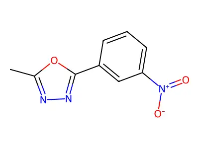 2-Methyl-5-(3-nitrophenyl)-1,3,4-oxadiazole structure