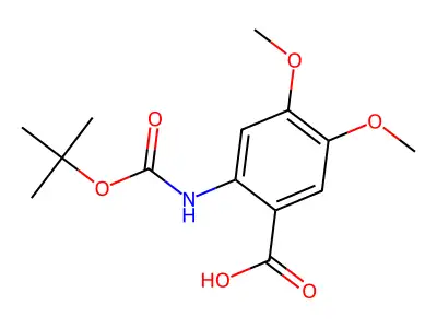 2-((tert-Butoxycarbonyl)amino)-4,5-dimethoxybenzoic acid structure