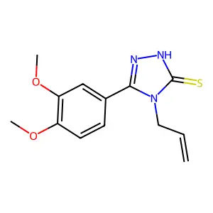 4-allyl-5-(3,4-dimethoxyphenyl)-4H-1,2,4-triazole-3-thiol structure