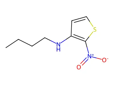 3-Thiophenamine, N-butyl-2-nitro- structure